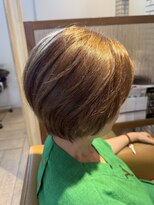 ハピネスフィール 宇治店(Happiness FEEL)&nbsp;ブリーチなし白髪ぼかしハイライト脱白髪染めカラーショートヘア