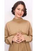 大人ショート 優しい印象の巻きパーマ