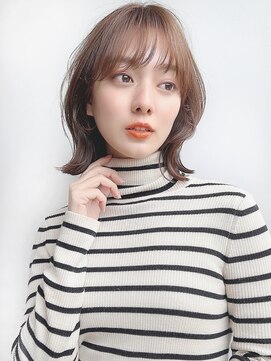 セイドット リー(Say. Ree) Say.丸みショートレイヤーシルキーベージュミルクティーベージュ