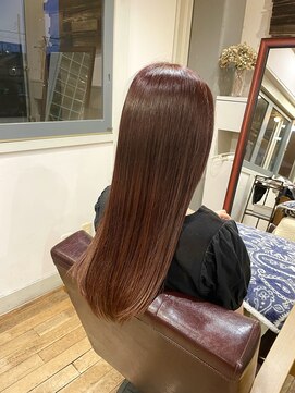 ベースヘアーデザイン(BASE HAIR DESIGN) ピンクブラウン 透明感カラー 宇都宮