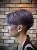 ツーブロックハンサムショート×ラベンダーカラー