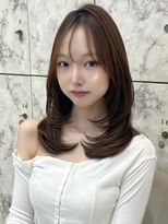 シーシンジュク 新宿南口(Sea shinjuku)&nbsp;オリーブグレー×小顔［ココアベージュ/黒髪/くらげヘアー］