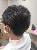 ツーブロック　ショート
