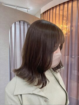 カラークチュール(Color Couture) 似合わせカット/ピンクベージュ/ミディアムレイヤーカット