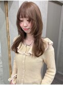 【momoa】ハッシュカット×ミルクティーベージュ《ブリーチ》