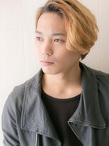 モッズヘアメン 札幌月寒店(mod's hair men) ハイトーンカラーかき上げマッシュパーマ韓国ヘアo札幌月寒
