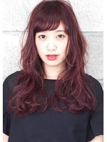 ヘアサロン ガリカ 表参道(hair salon Gallica)&nbsp;『 ベリー × グレージュ 』外国人風 オン眉 小顔 semi-long ☆