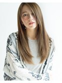 ブラウンを残したアッシュグレージュ