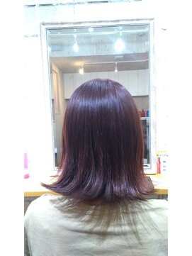 ヘアサロン グランシー(Hair Salon Gransea) 外ハネ ボブ&ディープピンク