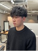 前下がりマッシュ×ツイストスパイラルパーマ