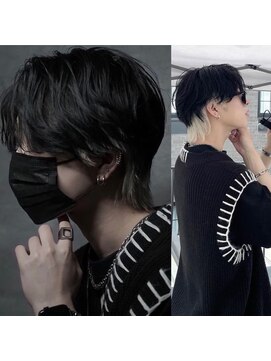 シン(syn) リバースセンターパート ホワイトインナーカラー