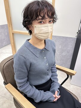 フレームプラス 御堂筋難波店(FRAME +) ニュアンスパーマ　ブラウンカラー