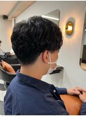 MEN'S HAIR/束感ショート/波巻き/神保町