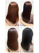 美容室フルール&nbsp;20代30代40代ストレートアッシュベージュ髪質改善艶感カラー