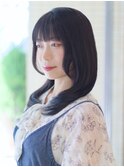 30代/40代/50代/毛先がまとまるコテ巻き風ニュアンスツヤパーマ