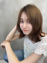 ロンド ストラーダ 心斎橋(Lond strada)&nbsp;エアリーロング×ピンクベージュ×美髪［髪質改善/縮毛矯正］