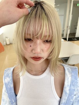 ペレ 梅田(PELE) 前髪/アンブレラカラー/こなれミディ/イメチェン/ウェーブパーマ