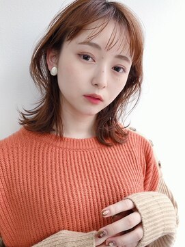 ケーツー エソラ池袋店(K-two) シースルーバング*くびれヘア*ミディアムヘア*30代40代50代*丸顔