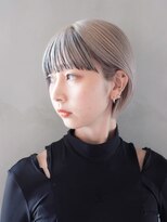 シオン(shion)&nbsp;小顔透明感カラーくすみベージュワンレン黒髪_ba491981