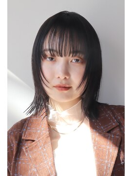 シスタ(SISTA) ボブウルフヘアぱっつん前髪/ブルーブラック【自由が丘】