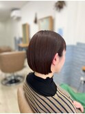 ミニボブ × ピンクブラウン