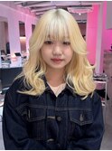 ブロンド/抜きっぱなしブロンド/似合わせカット