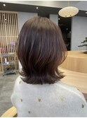 こっくりブラウンで大人の外ハネスタイル　　村田