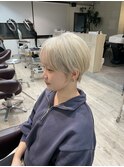 大人ショートボブ丸みショートカットマッシュショート前髪あり