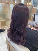 20代30代大人可愛いラベンダーピンクロングゆる巻き
