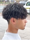 シャドウパーマメンズカットスパイラルパーマツイスパ波巻き