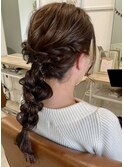 お呼ばれ編みおろしアレンジ