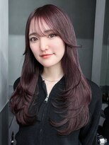 アルバム 渋谷パルコ(ALBUM)&nbsp;ロングくびれヘア顔周りレイヤー韓国ヘアおくれ毛_F20627