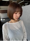 透明感ラベンダーアッシュボブ