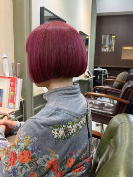 ジル ヘアデザイン ナンバ(JILL Hair Design NAMBA) ショートボブ/ミニボブ/ボブ/ピンクカラー