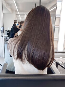 ラボ バイ アンキシム(Labo by AHNKISM) 髪質改善ブリーチなし明るめベージュカラー