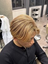 アウラ(AURA) メンズバレイヤージュ海外風バレイヤージュセンターパート