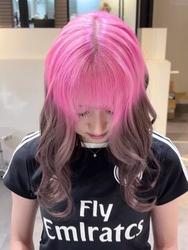 ベレーザ 渋谷(BELEZA) 18192インナールーツカラーセミロングレイヤーアンブレラカラー