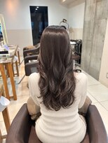 ロハスバイケンジ(LOHAS by KENJE) 透明感ブラウン×コテ巻き風パーマ♪大人可愛いロングヘア◎