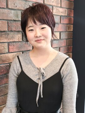 ヘアサロンオーケストラ(HAIR SALON ORCHESTRA) 福山 ピンクヴァイオレット ウルフ ショート《ORCHESTRA》