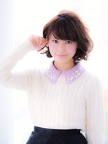 デイジー インデックスヘア 大島店(DAISY index hair) 耳かけ 毛先パーマ イメチェン フォギーベージュ ミディアムボブ