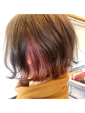 ラテ アトリエ(latte atelier) 【latte atelier】インナーカラー☆ピンク