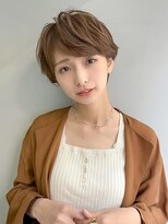 オーブ ヘアー ロッコ 松江店(AUBE HAIR rocco) 20代・30代_透けブラウンショート