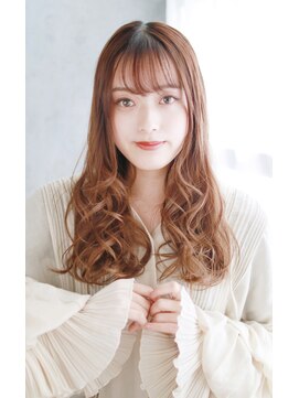 ラクシア(LUXIA) シースルーバングのミックスロングカール