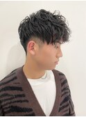 フロントスパイラルパーマハーフスタイル