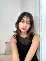 【La fith】外ハネミディ×インナーカラー
