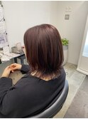 大人ガーリーチョコレートプリカールモードヘアハイライト