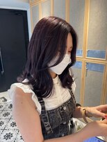 ヘアサロン ガリカ 表参道(hair salon Gallica)&nbsp;艶髪大人ラベンダーグレー/ブリーチなしダブルカラー