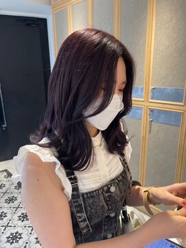 ヘアサロン ガリカ 表参道(hair salon Gallica) 艶髪大人ラベンダーグレー/ブリーチなしダブルカラー