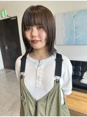 【akari】ブリーチなしオリーブカラー