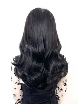 アルバム 新宿(ALBUM SHINJUKU) アッシュブラックニュアンスカラーレイヤーロング_ba488173